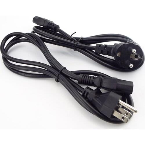 1.5m EU IEC C13 Computer AC Power Supply Cable copper wire connector Printer Monitor For PC Monitor Printer Extension Cord