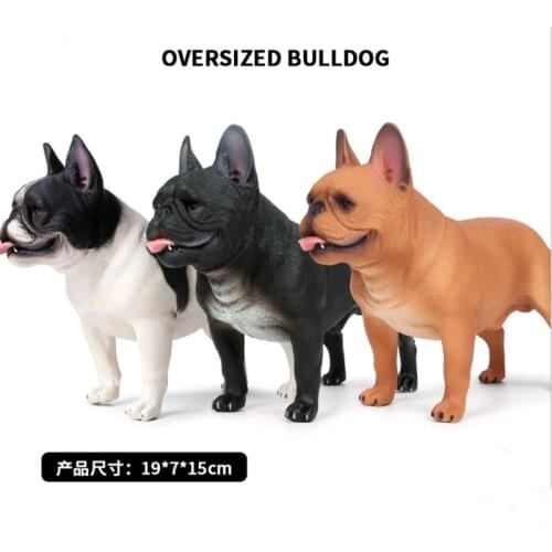 Oversized Simulated French Bulldog Figure Pet Dog Model Figurine Collection Toys Educational Toy Decor Kids Gifts