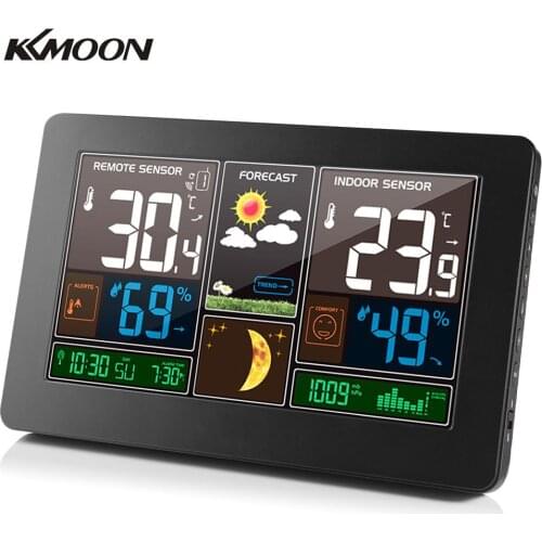 KKMOON 3-in-1 Indoor Outdoor Wireless Weather Station Thermometer Hygrometer Barometer Temperature Monitor Air Pressure Gauge