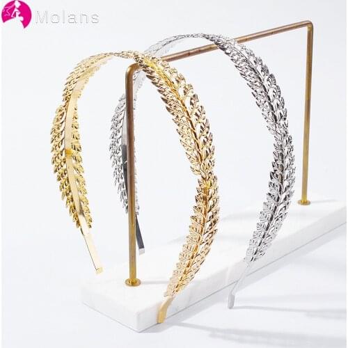 Molans Bridal Tiaras and Crowns Headband Girls Women Hairband Hair Hoop Band Wedding Hair Accessiories Bridal Prom Hair Jewelry