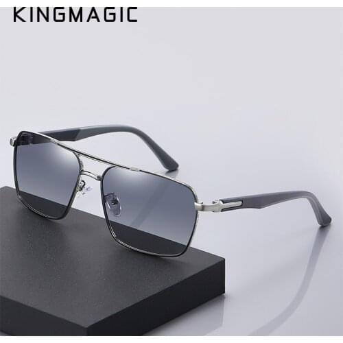 KINGMAGIC Polarized Sunglasses Men UV400 Square Female Polarizing Glasses Classic Retro Brand Design Driving Sun glasses