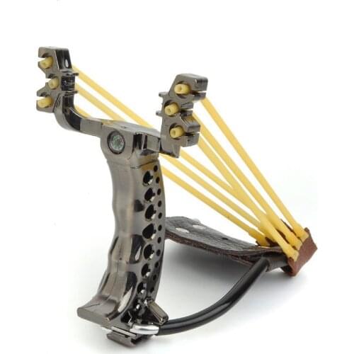 2021New Slingshot Hunting Catapult Folding Wrist Flat Rubber Band Powerful Outdoor Shooting Fishing Game