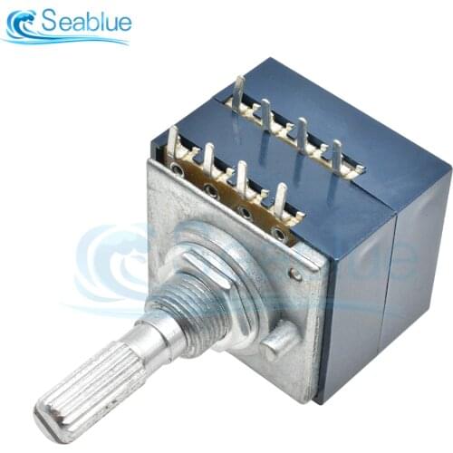 Rotary Potentiometer ALPS RH2702 A100K 100K 50K Dual 8 Feet Potentiometer Stereo Speaker Amplifier Volume Potentiometer