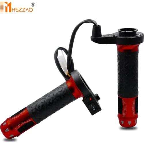 2 Pcs 12V Aluminum Alloy Heating Adjustable Temperature Warm Handle For Universal Grip ATV Motorcycle 22mm In Diameter