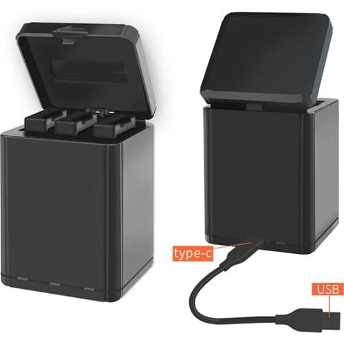 3 IN 1 Smart Charger USB Charging for DJI Tello Type-c Cable Storage Box Intelligent Quick Battery Charger Hub Drone Accessories