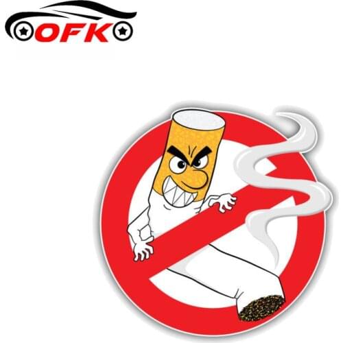 OFK Funny No Smoking Warning Car Sticker Creative Decal Automobile Accessories PVC,11cm*10cm