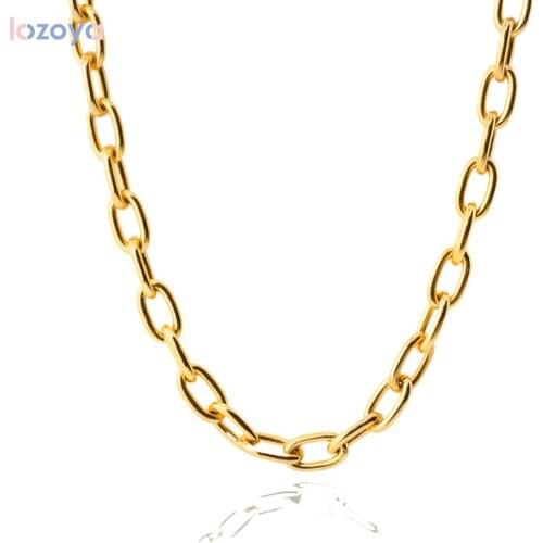 Lozoya 925 Sterling Silver 5mm Horoscope Chain Thick Jewlery Chain Women Choker Necklace 2021 Wedding Rock Punk For Wedding Par