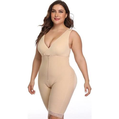 Body Shaper Womens Binders and Shapers Slimming Underwear Plus Size Bodysuit Sleeveless Zipper Open Crotch