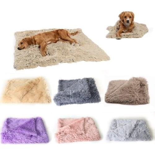 Winter Pet Dog Bed Fluffy Long Plush Soft Comfortable Fleece Pet Cushion House Puppy Cat Sleeping Bed Use Blankets Cat Mattress