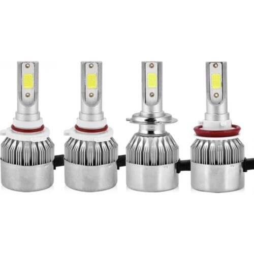 1 Pair Car LED Headlight 36W 6000LM LED Head Lamp Bulbs Kit White 6000K for H10 9005 HB3 HB4 9006 H7 H8 H9 H11