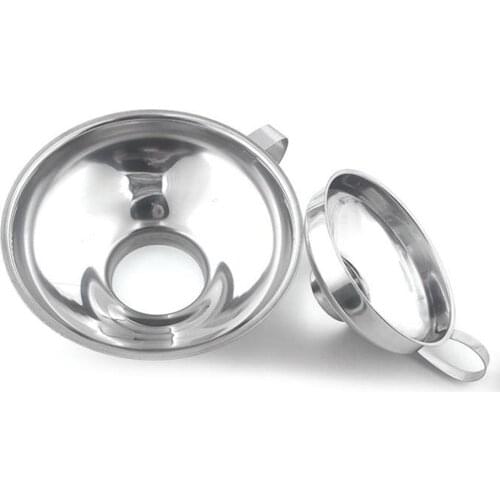 1Pcs Stainless Steel Funnel Salad Sauce Large Diameter Funnel Edible Oil Jam Funnel Household Oil Leaking Wine Leaking