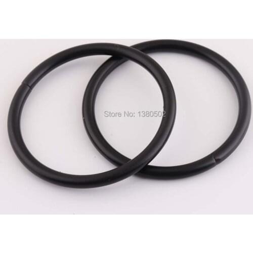 10pcs/lot 50mm inner Black Color O Ring For bag belt buckle for garment accessories