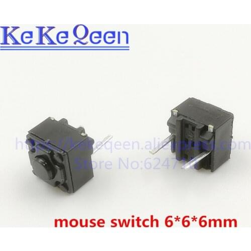 10Pcs/Lot 6x6x6.0MM Waterproof Momentary Tact Switch Micro Switch mouse switch 6*6*6mm keys buttons Switch Middle 2PIN DIP