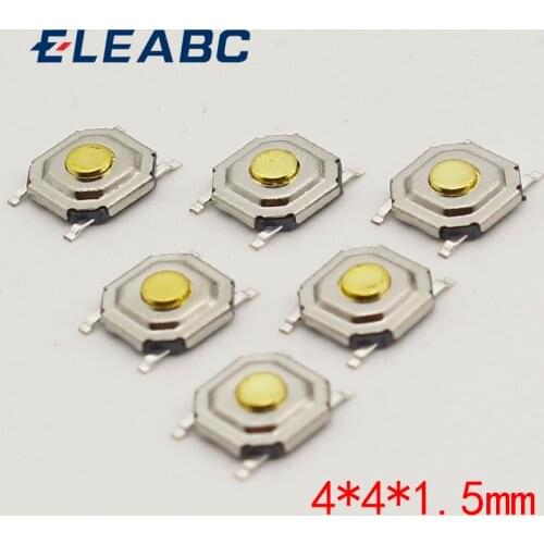 100PC/Lot SMD 4*4*1.5MM 4X4X1.5MM Tactile Tact Push Button Micro Switch Momentary