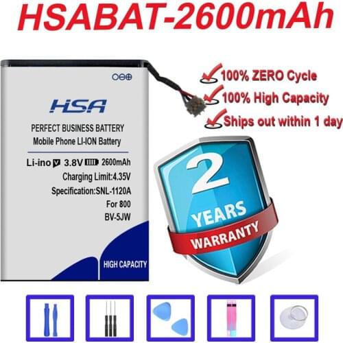 2600mAh Battery for Nokia N9 N9-00 Lumia 800 800C Lumia800 Sun Sea Ray BV-5JW