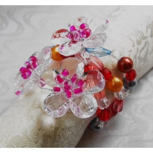 Acrylic flower napkin ring,napkin holder