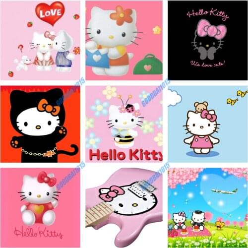 5D DIY Diamond Painting Cartoon Cat Full Square Diamond Embroidery Cross Stitch Kits Art Mosaic Home Decor
