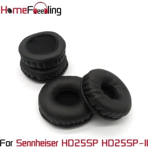 Homefeeling Ear Pads For Sennheiser HD25SP HD25SP-II Earpads Round Universal Leahter Repalcement Parts Ear Cushions