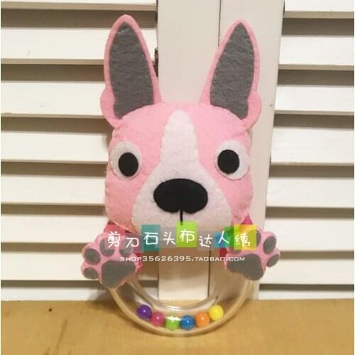 DIY handmade dog baby Bulldog rattling bell Fabric Felt kit Non-woven cloth Craft DIY Sewing set Handwork Material DIY needlewo