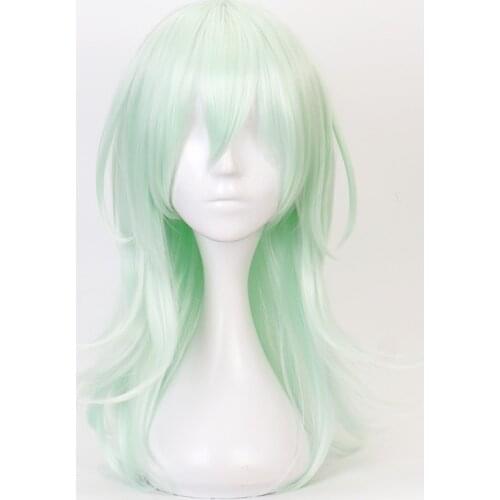 Fire Emblem ThreeHouses Byleth Beleth Wig Cosplay Costume Men Women Heat Resistant Synthetic Hair Light Green Party Wigs + Cap