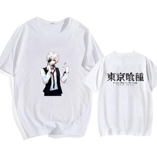 Kaneki Tokyo Ghoul T Shirt Printed Hot Anime Graphic Summer Mens Cool Tees Japanese Style Short Sleeved Clothes Unisex