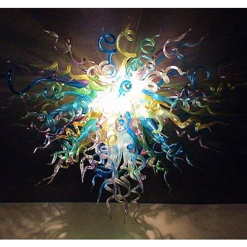 Hotel Art Decor Colorful Hand Blown Glass LED Ceiling Lights Italy Style