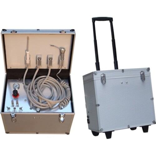 China Dental Supply Mobile Dental Unit Chair Portable Dental Unit with Aluminium Suitcase