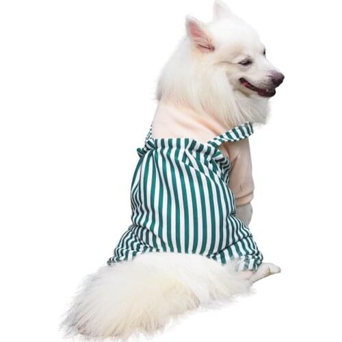 Big dog puppy suspenders jumpsuit, warm jacket for boys and girls, sweater four-legged pet clothes sweatshirt for dogs