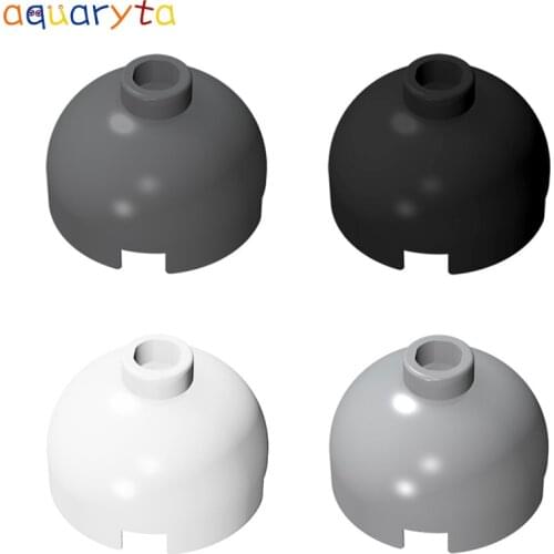 Aquaryta 50pcs Technology Building Blocks Parts Bricks Brick Round 2x2 Dome Top - Hollow Stud Compatible 30367 DIY Education Toy