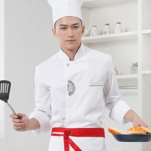 New Arrival Chef Wear Long Sleeved Adult Autumn and Winter Chef Hotel Restaurant Kitchen Chef Uniform Men Bakers Wear B-5925