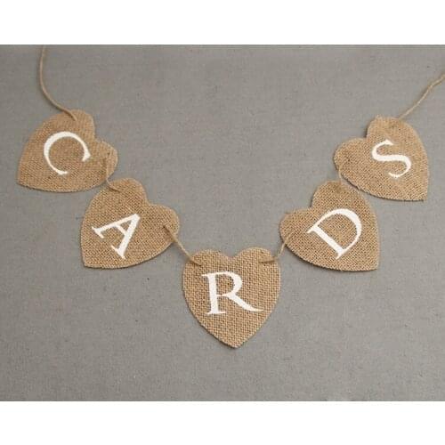 Just Married Baby Shower Cards Happy Birthday Cindy Bar Burlap Flax Flag Banner For Wedding Party Home Bar Decoration