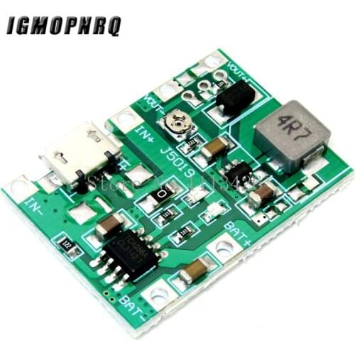 Lithium Li-ion 18650 3.7V 4.2V Battery Charger Board DC-DC Step Up Boost Module TP4056 DIY Kit Parts