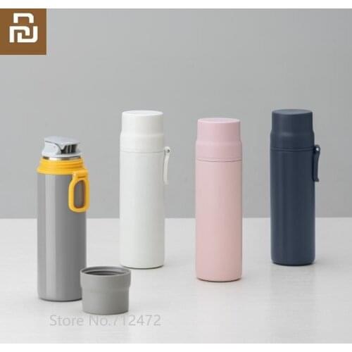 Youpin Portable Thermos Cup Coffee Tea Milk Travel Mug Thermo Bottle 450ml 316 stainless steel Liner 24h lock temperature