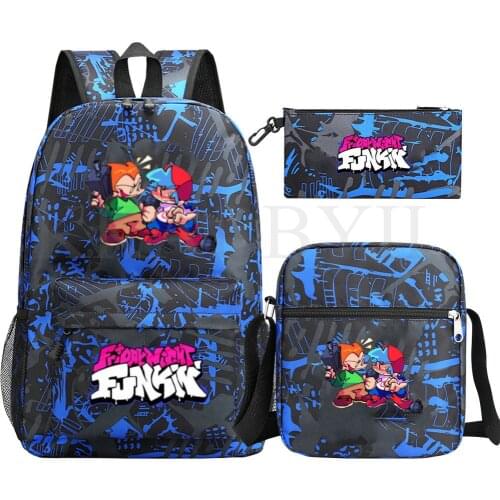 Friday Night Funkin Children Backpack 3Pcs/Set School Bag For Girls Boys Students Laptop Backbag Teenage Casual Travel Sac