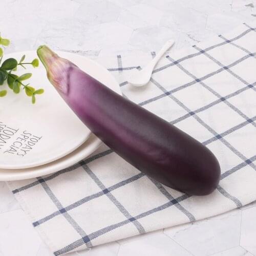 Lifelike Artificial Eggplants Simulation Fake Vegetable Photo Props Home Kitchen Decoration Kids Teaching Toy