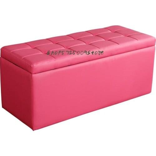 Simple Shoe Changing Stool Type Shoe Cabinet Clothing Store Sofa Leather Stool Storage Type Household Storage Stool Strip Footst