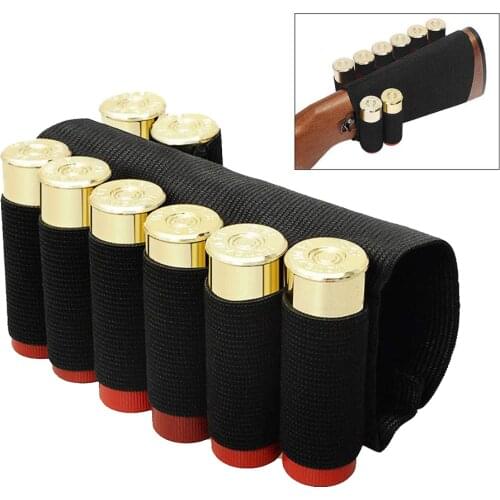 Tactical Ammo Shell Holder 5/8/9 Rounds Shotgun Buttstock Ammo Pouch Shot Gun Shell Holster Bullet Cartridges Pouch for Hunting