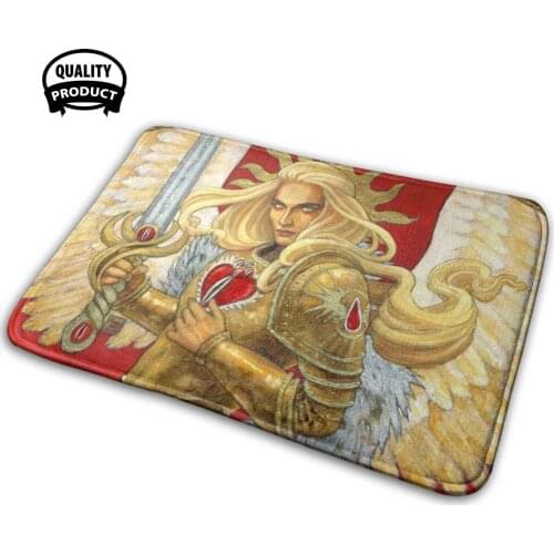 Blood Angel Comfortable Door Mat Rug Carpet Cushion Angel Blood Angel Blood Angels Computer Game Beautiful Man Long Hair Elf