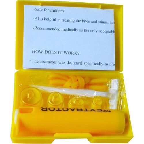 Venom Vacuum Aspirator Outdoor First Aid Rescue Survive Device Venom Extractor Pump Kit for Emergency Treatment Yellow Cases