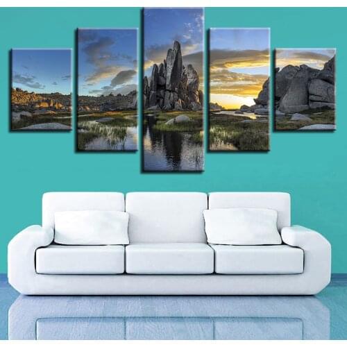 Wild Animals Zebras 5 Pieces Pictures HD Prints Canvas Painting Wall Poster Modern Artwork Mural Wall Decor Charts Living Room