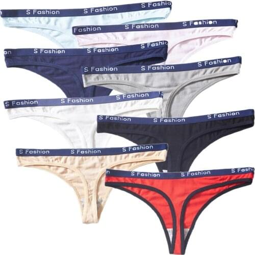 Letter Print G-String for Women Sexy Thong Panties Fashion Letter Cotton Underware Underpants Lingerie Briefs M-XL #20