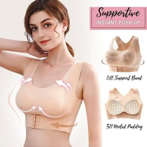 Women Bra Posture Corrector Bralette Front Closure Bras Fitness Vest Push Up Bra Female Brassiere Underwear Cross Back Tank Tops