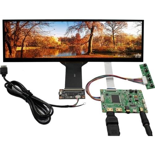 12.6inch NV126B5M-N41 1920X515 IPS LCD Screen Touch Screen with HD MI Board for mall /car/ navigation/ shelves booking system