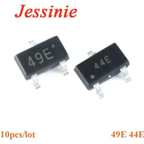 10Pcs SOT23 SMD 44E 49E Hall Effect Sensor Switch SMD Hall Element Sensor Switch Brushless Electric Motor