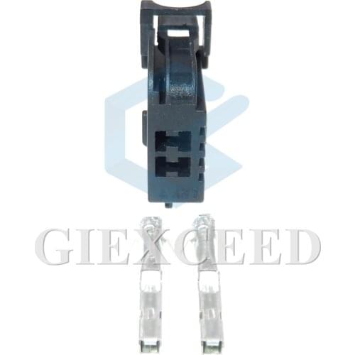 2 Sets 2 Pin 1.5 Series Automotive Instrument Board Loudspeaker Wiring Terminal Socket Unsealed Connector For Cadillac