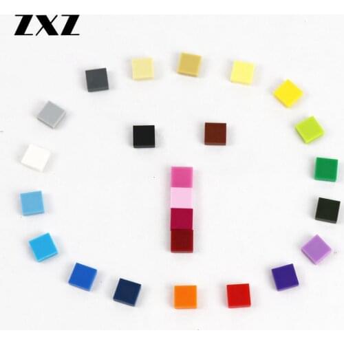 200pcs Flat Tile 1x1 Enlighten Learning Toys for Kids Building Bricks MOC QR Code City Military Building Accessory Block 3070