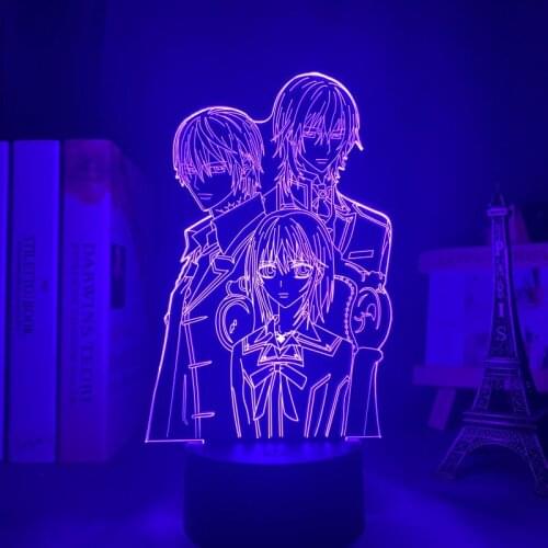 3d Lamp Anime Vampire Knight LED Night Light for Kid Room Decor Nightlight Birthday Gift Manga Vampire Knight Acrylic Night Lamp