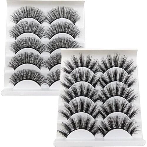 5 Pairs Handmade False Eyelashes Long Thick Lashes Extension Eye Makeup