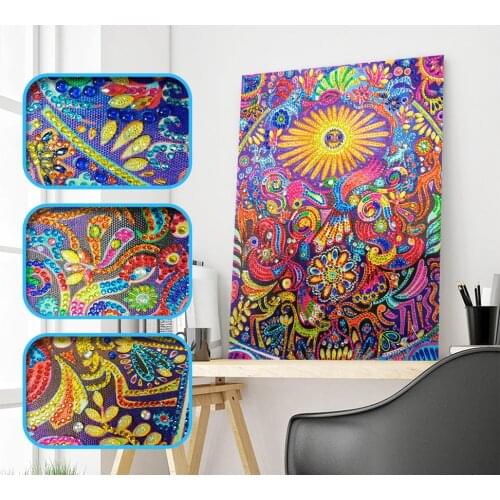 5D Flower Diamond Painting Special Shaped DIY Partial Drilled Floral Picture Diamond Embroidery Home Decor Handmade Art Crafts