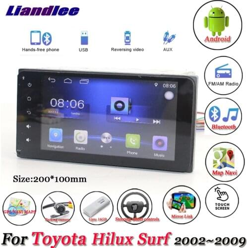 Car Android System For Toyota Hilux Surf 2002-2009 Multimedia Player Radio Stereo GPS Navigation HD Screen